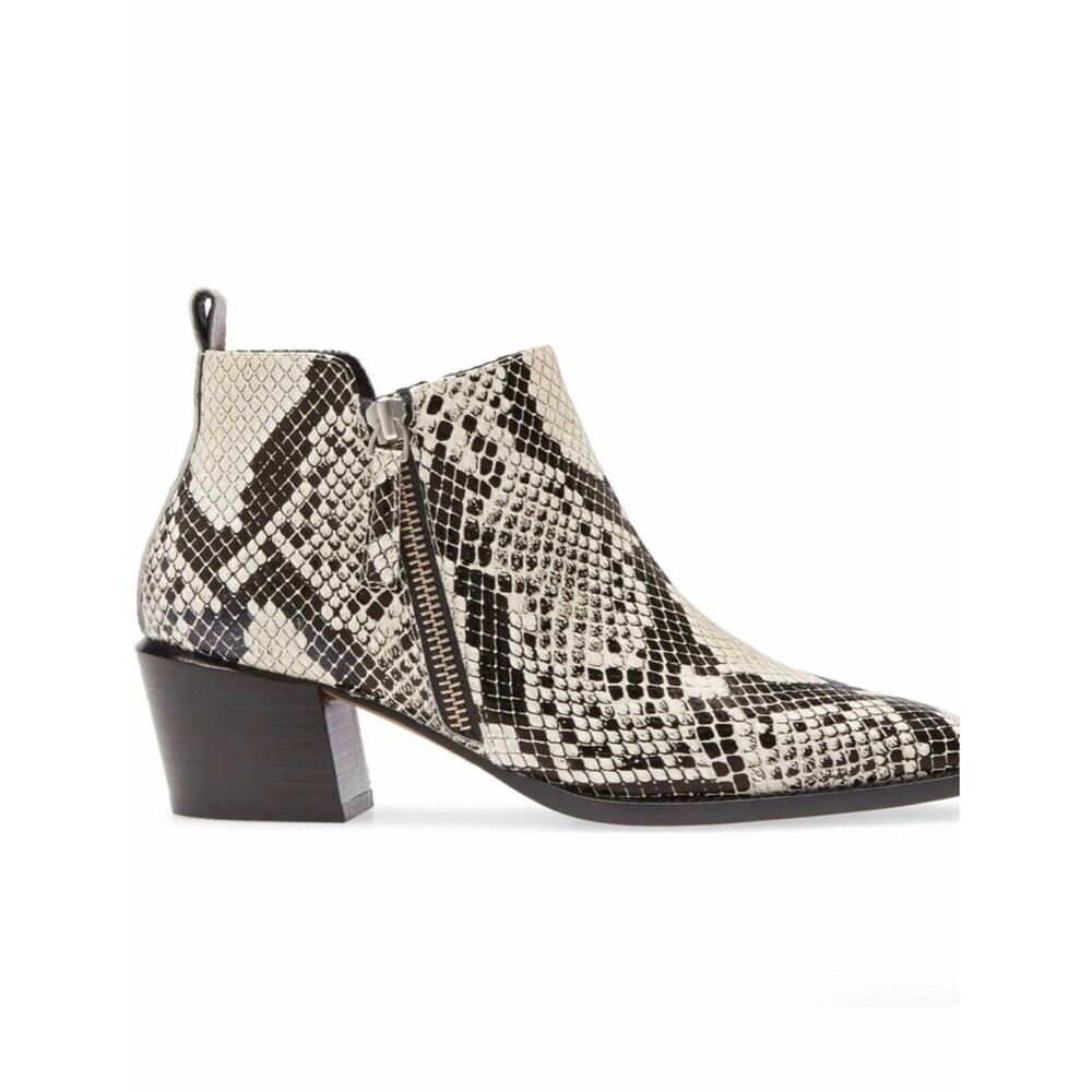 Linea Paolo Sochi Cream Reptile Booties Size 6M